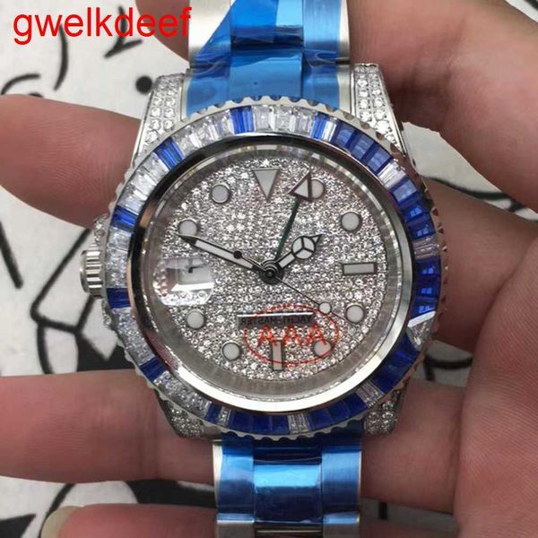 Нарученные часы роскошные индивидуальные коляски iced out watches white white gold anite anite diamond watchess 5a Высококачественная репликация Mechanical U1U4