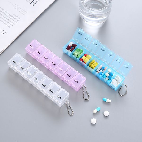 7 Tage Pille Medizin Box Wöchentliche Tablet Halter Lagerung Organizer Container Fall Pille Box Splitter 3 Farben Pille Fall Organizer