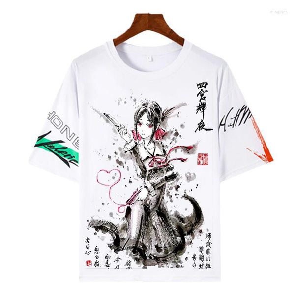 Herren T-Shirts Kaguya Sama Love Is War Shirt Anime Cosplay T-Shirt Print Ink Wash Painting Kurzarm T-Shirt