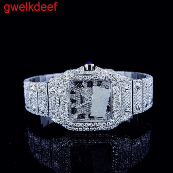 Нарученные часы роскошные индивидуальные коляски iced out watches white white gold anite anite diamond watchess 5a Высококачественная репликация механическая 2tgc