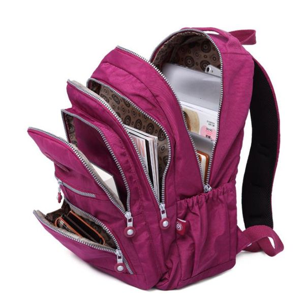 Sacos escolares Tegaote Mochila Feminina Mochila Escolar para Adolescente Viagem Back Packs Bag Mulheres Nylon Impermeável Laptop Bagpack 230216