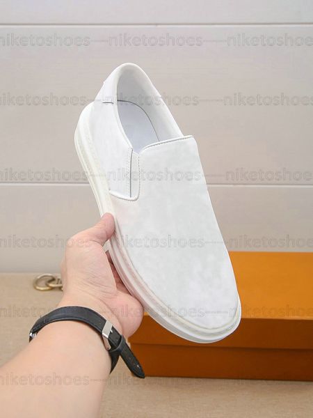 Designer-Sneaker von Beverly Hills, Slip-on-Herren-Turnschuhe, geprägtes Leder, Monogramme, Blumenmuster, Läufer, lässige, luxuriöse Schuhe, ultraleichtes Gummi