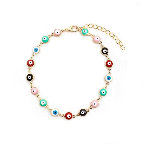 Fußkettchen Sommer Mode Strand Schmuck Persönlichkeit Augapfel Anhänger Fußkettchen Armband Stern Einfach