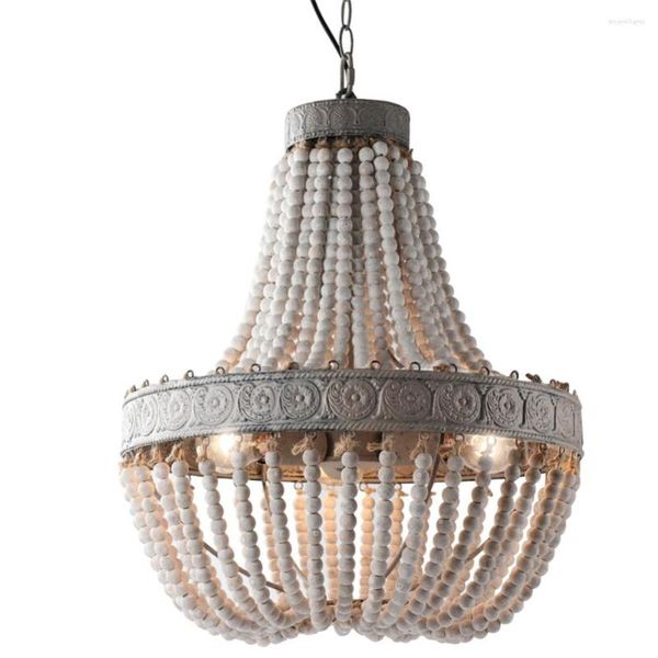 Подвесные лампы Umeiluce Farmhouse Lights Retro деревянные бусинки подвесные лампы для столовой Vintage Chandalier потолочное приспособление