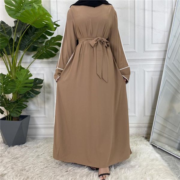 Roupas étnicas Eid Muslim Hijab Dress Women Loose Logo