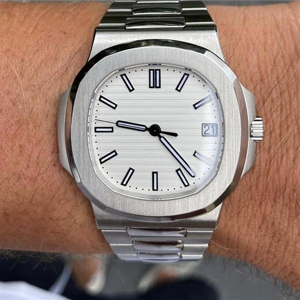 Il pacchetto di qualità del nuovo orologio automatico ovalo maschile Scheletro argento Scheletro Elastico trasparente 5167 1A-0013593