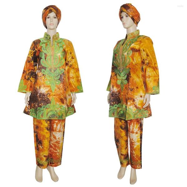 Этническая одежда MD Одежда в Южной Африке с штанами Женские африканские брюки костюмы для одежды плюс размер рубашка дасики -базин Риш Нигерийская геле
