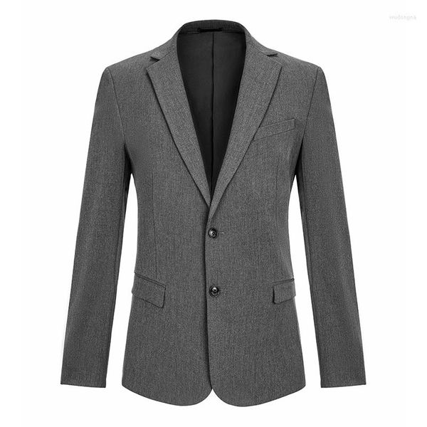 Abiti da uomo Blazer da uomo su misura Abbigliamento formale da lavoro di alta qualità per ufficio da lavoro Giacca da uomo a due bottoni di colore grigio nero beige