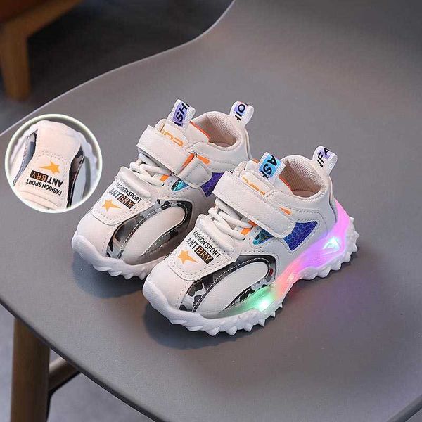 Sneakers Kid Casual Scarpe luminose a LED Ragazze e ragazzi Sneakers a LED per bambini con scarpe da passeggio per bambini con suola morbida illuminata Taglia 21-30 G230217