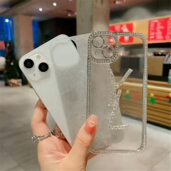 Designers Glint Rhinestone Phones Cases for iPhones 15 14 15Pro 15ProMax 14Pro 14Plus Luxurys iPhone 13 12 11 Pro Mobile Phone Case ultra thin new mobiles Cover