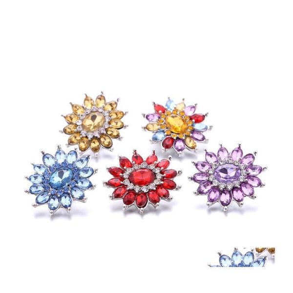 Verschlüsse Haken Faszinierender Strass-Gadget-Verschluss 18 mm Druckknopfverschluss Charms für Druckknöpfe Schmuckzubehör Lieferanten Drop Delive Dh7Qd