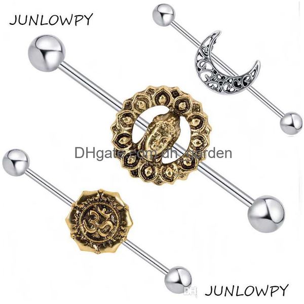 Zungenringe Ohrring Piercing Mix 3 Stil 20 Stück Großhandel Ohr Industrial Barbell Ring Gerüst Bar Körperschmuck Drop Deliver Dhgarden Dh9Cy