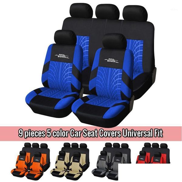 Capas de assento de carro DVR de carro Juventude Mobile Ers Fit Polyester Fabric Protectors STYLING ACESSￓRIOS INTERIORES1 DROP ENSCRIￇￃO MOBILES MONTOCYCL DH0Z4