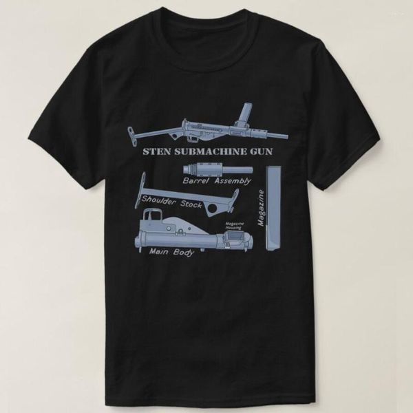 Мужские рубашки St Sten Gun British Submachine Diagram Men Men Shirt футболка с коротким рукавом повседневная хлопчатобумажная рубашка летняя рубашка