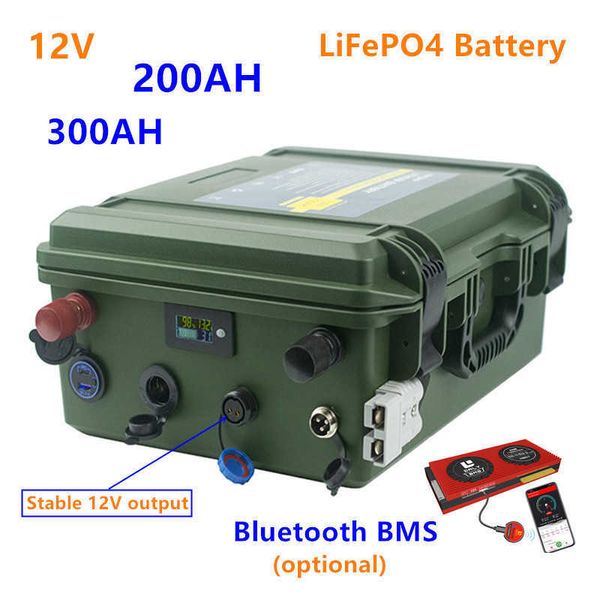 Batteria 12v 200AH 300AH LiFePO4 con uscita di tensione 12V stabile 12v lifepo4 200ah 300ah batteria al litio 12v batterie