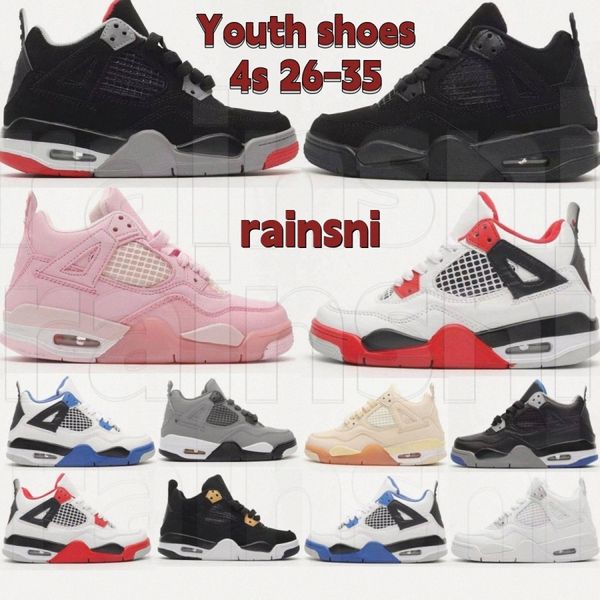 Детская обувь, высокие спортивные кроссовки для детей 4s, баскетбольные спортивные кроссовки для мальчиков и девочек, молодежная обувь 26-35hmZd #