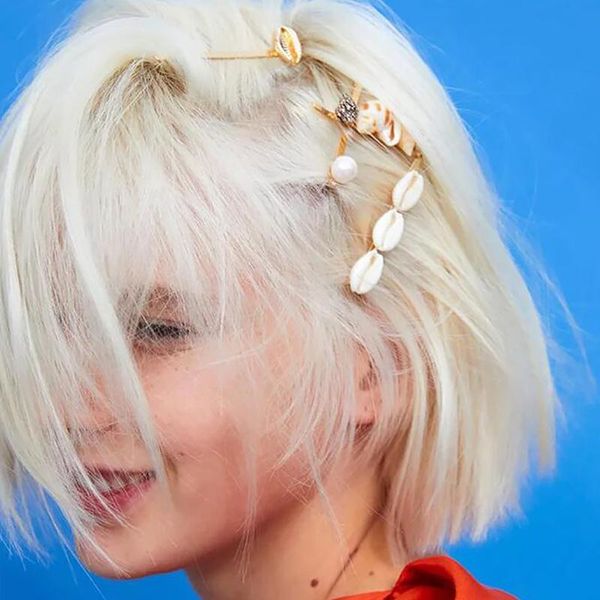 Clipes de cabelo Barrettes bohemia retro oceano isn web celebridade gancho para mulheres shell metal conjunto de jóias de moda kaf193 incrível pricehai