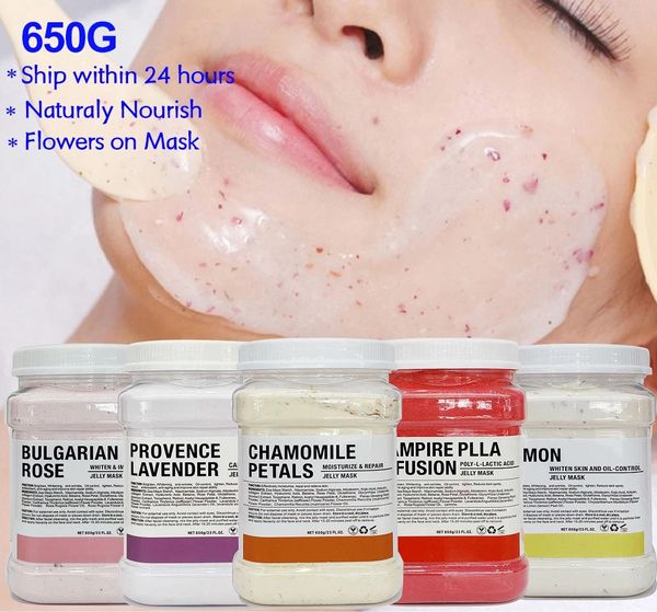 Güzellik Ürünleri Salon Spa Yumuşak Hidro Jöle Maskesi Tozu Yüz Cilt Bakımı Beyazlatıcı Gül Kollajen Peel DIY Kauçuk Yüz Jöle Maskesi 650g