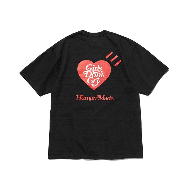 T-shirt da uomo Cuore stampato Nero Bianco Casual Maniche corte T-shirt oversize T-shirt in cotone Uomo Donna Hip Hop Streetwear MG230041