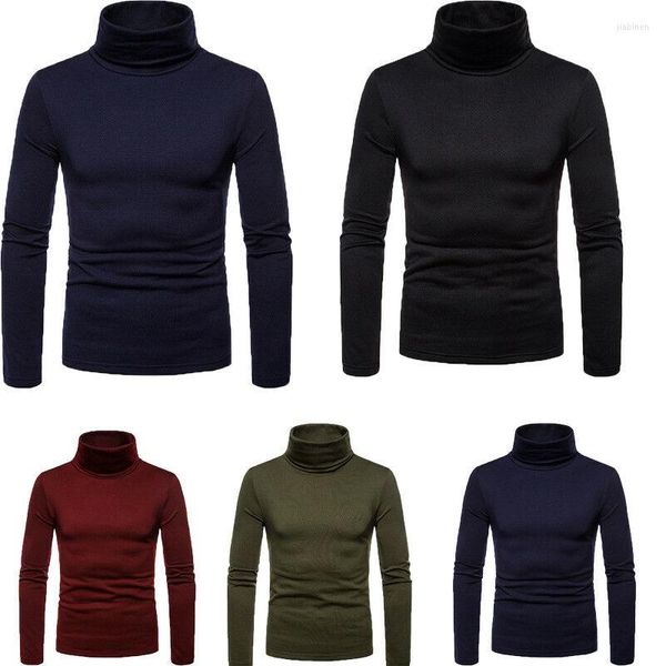 Herrenpullover 2023 Marke Mode Männer Roll Turtle Neck Pullover Strickpullover Solide Tops Pullover Hemd