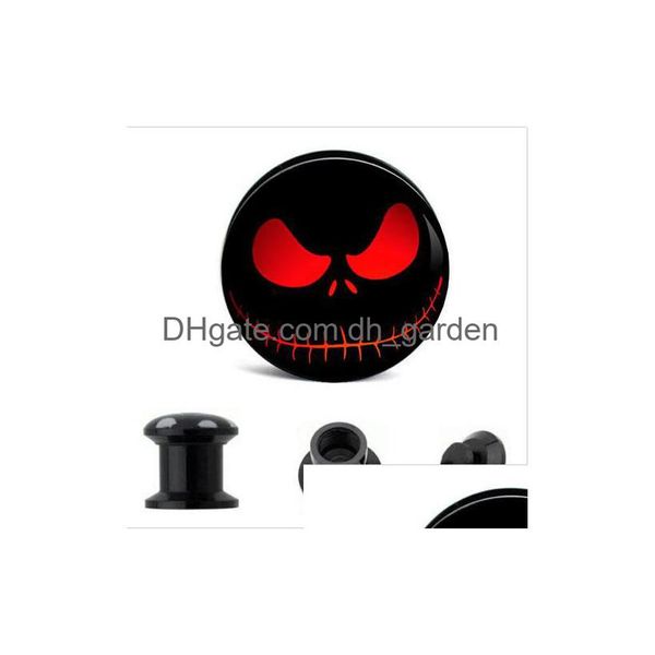 Plugs Tunnels Skl Uv Acryl Universe Interstellar Ohrmessgeräte und Stretching Expander Schraube Double Flared Fit Plug Drop De Dhgarden Dhxek