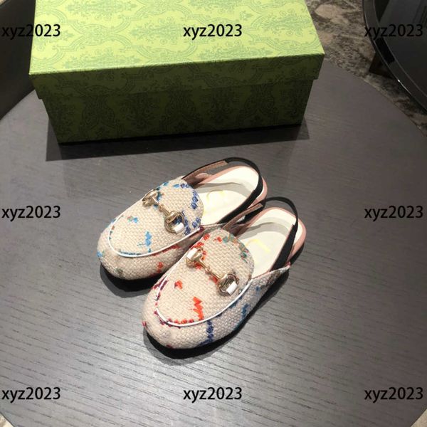 Sandalen Kinder Girl Pantoffeln Kinderschuhe Sommerkostenpreis Box Verpackung geflochtenes Design Kinder Größe 24-35 Ren's
