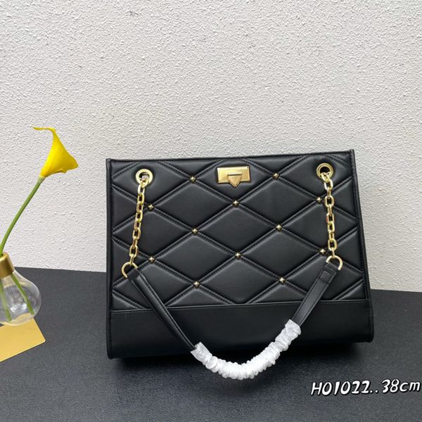 Designer die Einkaufstasche MK große Einkaufshandtaschen Serena Diamantmuster Nietendesign Leder Damen Umhängetasche Mode Umhängetasche Luxus Kettenhandtasche neu