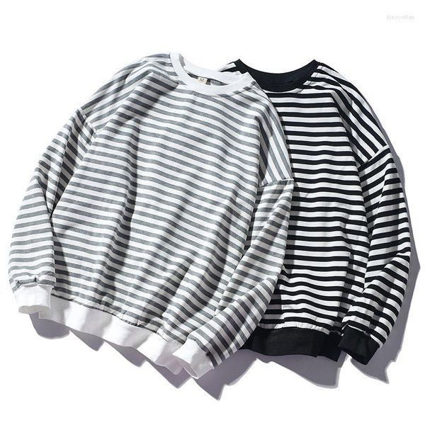 Herren Hoodies Mode Stripe Hoodiemen Hip Hop Hole Casual Pullover Hoodie Männlich männlich locker Langarm Kleidung weiß schwarz