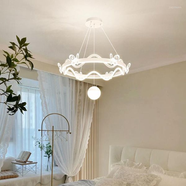 Lâmpadas pendentes estéticas zagueiros únicos da sala de estar moderna para dormir Miniture Lamara de Techo Nórdica Decoração
