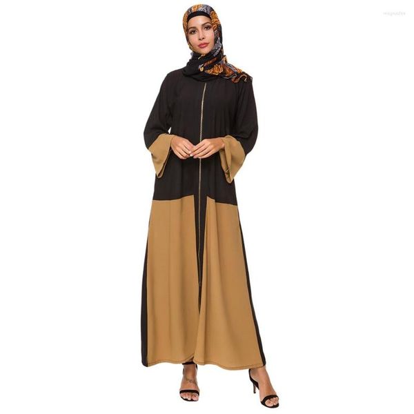 Ethnische Kleidung Open Dubai Kimono Cardigan Chiffon Muslim Hijab Kleid Türkisch Islamisch für Frauen Kleidung Großhandel Drop