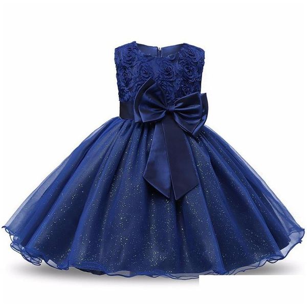 Vestidos de menina lantejoulas de flor de princesa criança garotas de verão festas de halloween menina tutu vestido crianças para roupas entrega b dh8i6