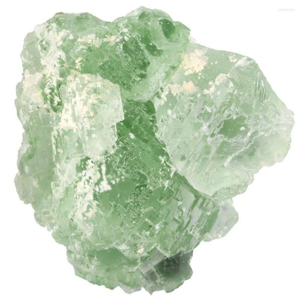 Sacchetti per gioielli TUMBEELLUW 1Pc Grappolo di cristallo di fluorite verde Esemplare di minerale infuso Reiki Guarigione ruvida Decorazione di pietra irregolare