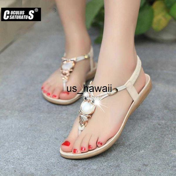 Hausschuhe Hausschuhe Cuculus Neue Mode Lässige Damen Sandalen Komfort Sommerschuhe Klassische Strass Flache Sandslias Feminina 199 0218V23