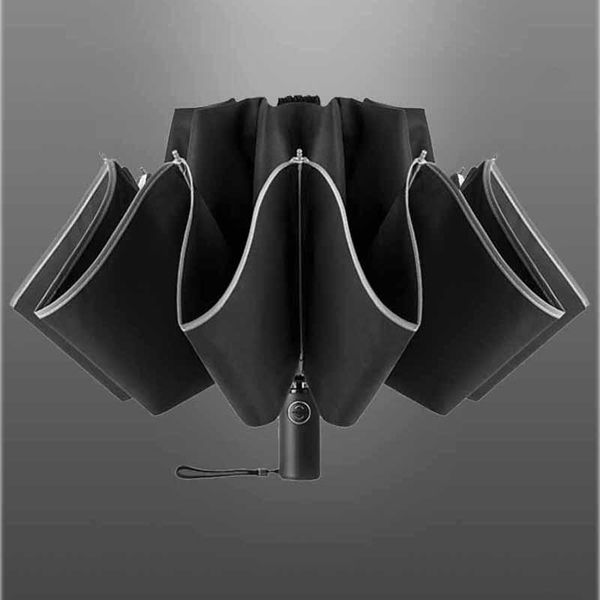 Зонтики автоматический складной зонтик 10 Портативный отражатель с полосой Parapluie anti