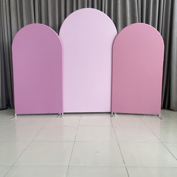 Украшение вечеринки фиолетовая и розовая одноцветная натяжение ткани пографии фона фон арка фоновый