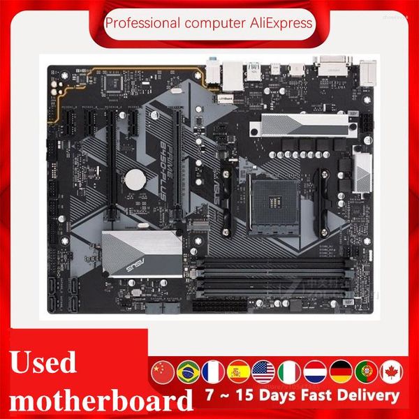 Материнские платы для Asus Prime B450-PLUS Motherboard Socket AM4 DDR4 AMD B450M B450 Оригинальный настольный паниль Используется