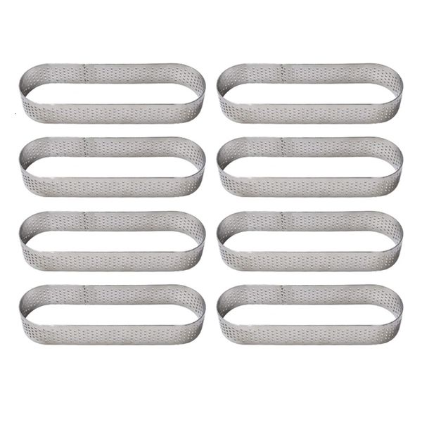 Moldes de cozimento 8pcs Moldes oval de tortinha