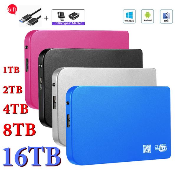 Orijinal 1 TB Taşınabilir SSD Sabit Disk 2TB SSD Sabit Drive Drive 500GB Sabit Disk Elektronik Defter Cep Telefonları Mac 2023