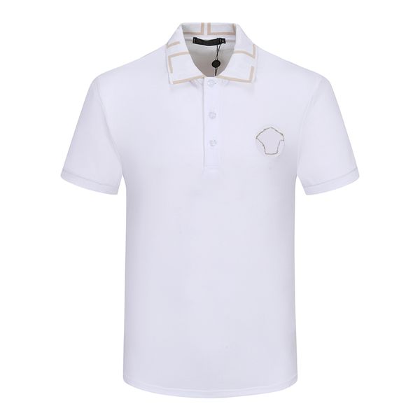 Der neueste Designer für Männer polos T-Shirt Schlanker Stand Collar Logo Stickerei 2023 Luxus Polo-Hemden Spinn Sommer lässige Atmungsdarsteller T-Shirts für Herren Asian Size M-3xl