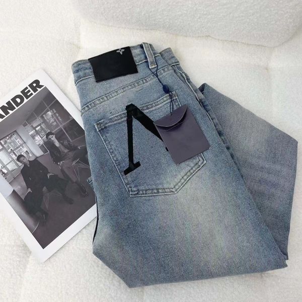 Jeans da uomo firmati 2023 Jeans da uomo firmati Moda botas vaqueros lusso sottile elastico fiore affari pantaloni lunghi stile classico denim casual di grandi dimensioni Z9WC