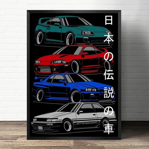 Винтажные автомобильные плакаты гонки спортивные автомобили стены искусство украшение барь