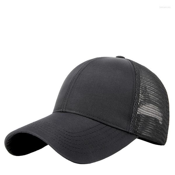 Ball Caps Männlich Große Größe Hardtop Sun Cap Männer Summmer Solide Truker Hüte Big Bone Man Trocknen Schnell Mesh Baseball M 55-60 cm L 60-65 cm