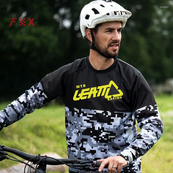 Jackets de corrida MTB Learing Motorcycle Mountain Bike Team Downhill Jersey Offroad Bicycle Locomotive Shirt Cross Country Spexcel Cycling