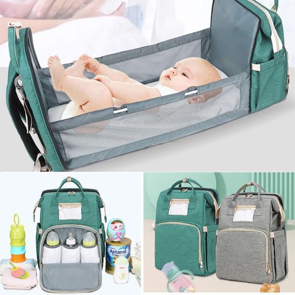 Windeltaschen 2023 Tasche Reise Baby Große Kapazität Pflege Mama Pflege Rucksack Schlafen Krippe Kinderwagen