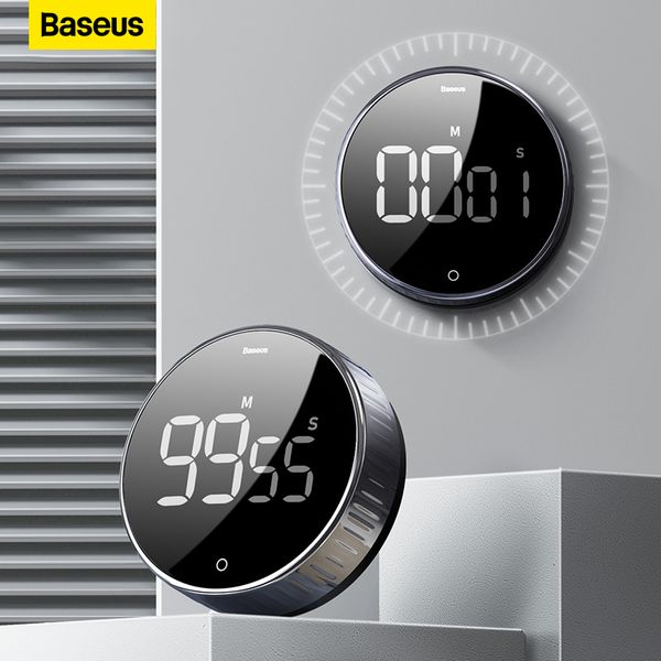 Timers de cozinha Baseus Manual Magnético Manual Digital Despertador Clock Mechanical Cooking Stop Stopwatch 230217