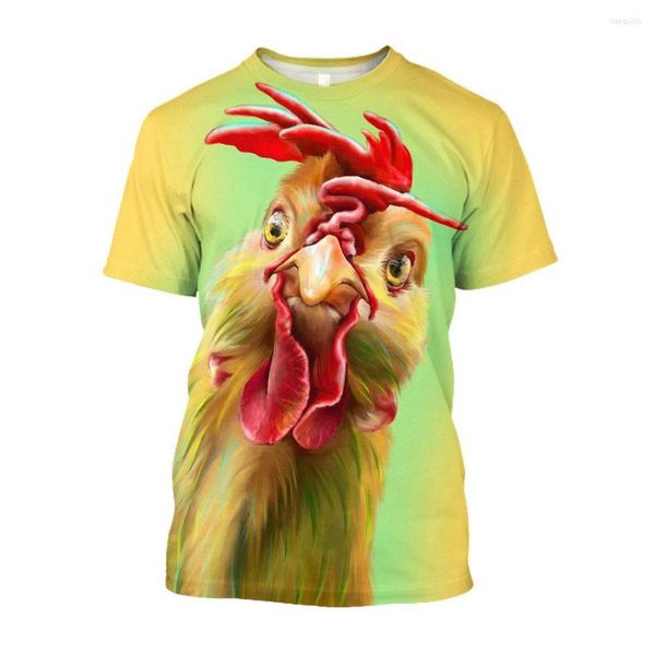 Herren T-Shirts Jumeast 3D Gallischer Hahn Bedruckte T-Shirts Lässige Frankreich Huhn Grafik Für Männer Vintage 90er Jahre Ästhetische Kleidung T-shirty