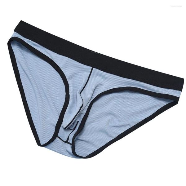 Mutande Slip da uomo Sexy intimo a forcella alta con lato stretto Mutandine a marsupio convesso a U Pantaloncini di lingerie a vita bassa traspiranti