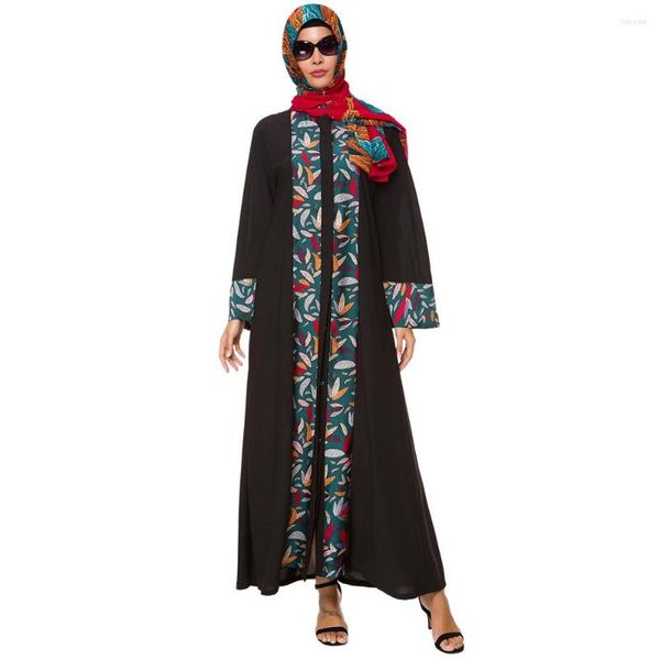 Roupas étnicas muçulmanas quimono cardigan mulheres abertas abayas vestido hijab preto dubai túmulo turco kaftan robe plus size size marroquino gota de atacado