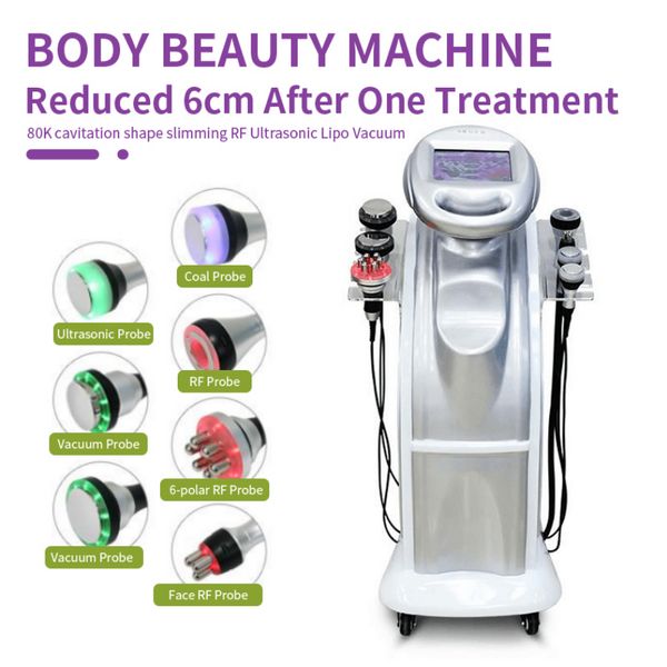 Máquina de emagrecimento 7 em 1 80k Peso Reduzir Remover Cellulite Reduz a cavitação por vácuo ultrassônica RF Radiofting Smandy Beauty Dispositivo