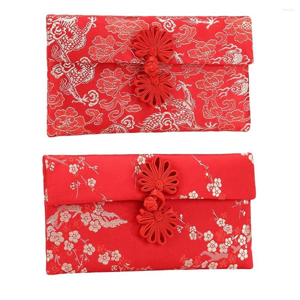 GRESTA PERGUNTO 2 PCS ANO RED SACOS DE POCKETO RED HONG BAO Spring Festival Hedding Envelopes Envelope Personality Money Bolsa